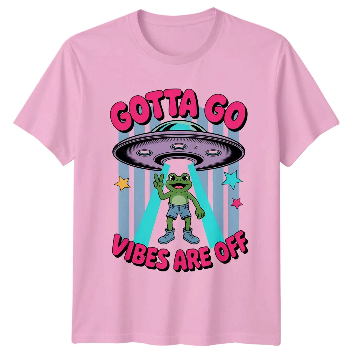 Gotta Go Vibes Are Off T-Shirt Aesthetic Frog Space Birthday Gift For Him