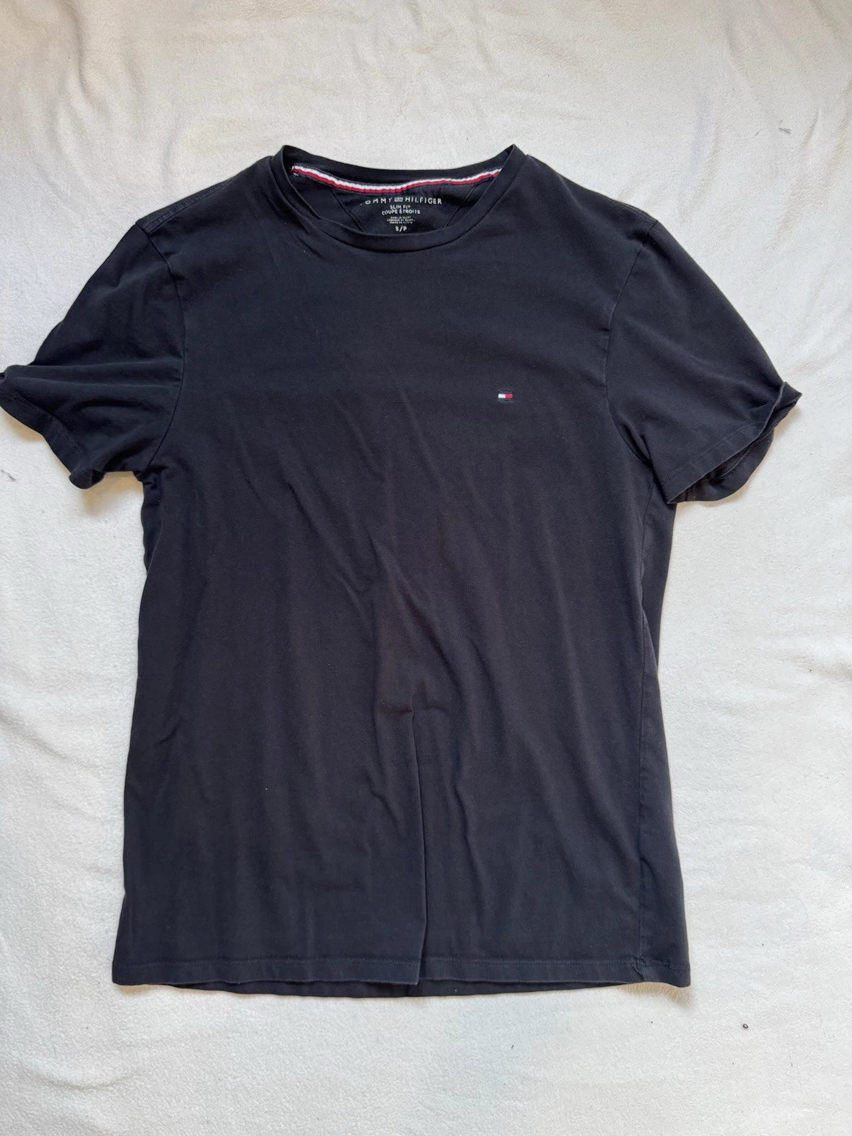 Tommy Hilfiger Men’s T Shirt Slim Fit Small Black