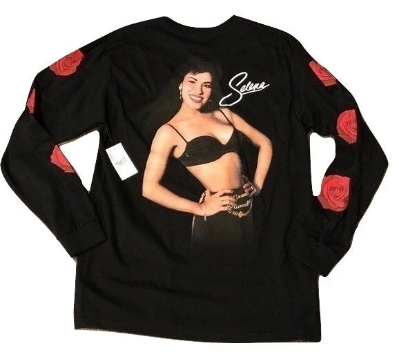 Official Selena Rose Black Long Sleeve Tee Shirt New