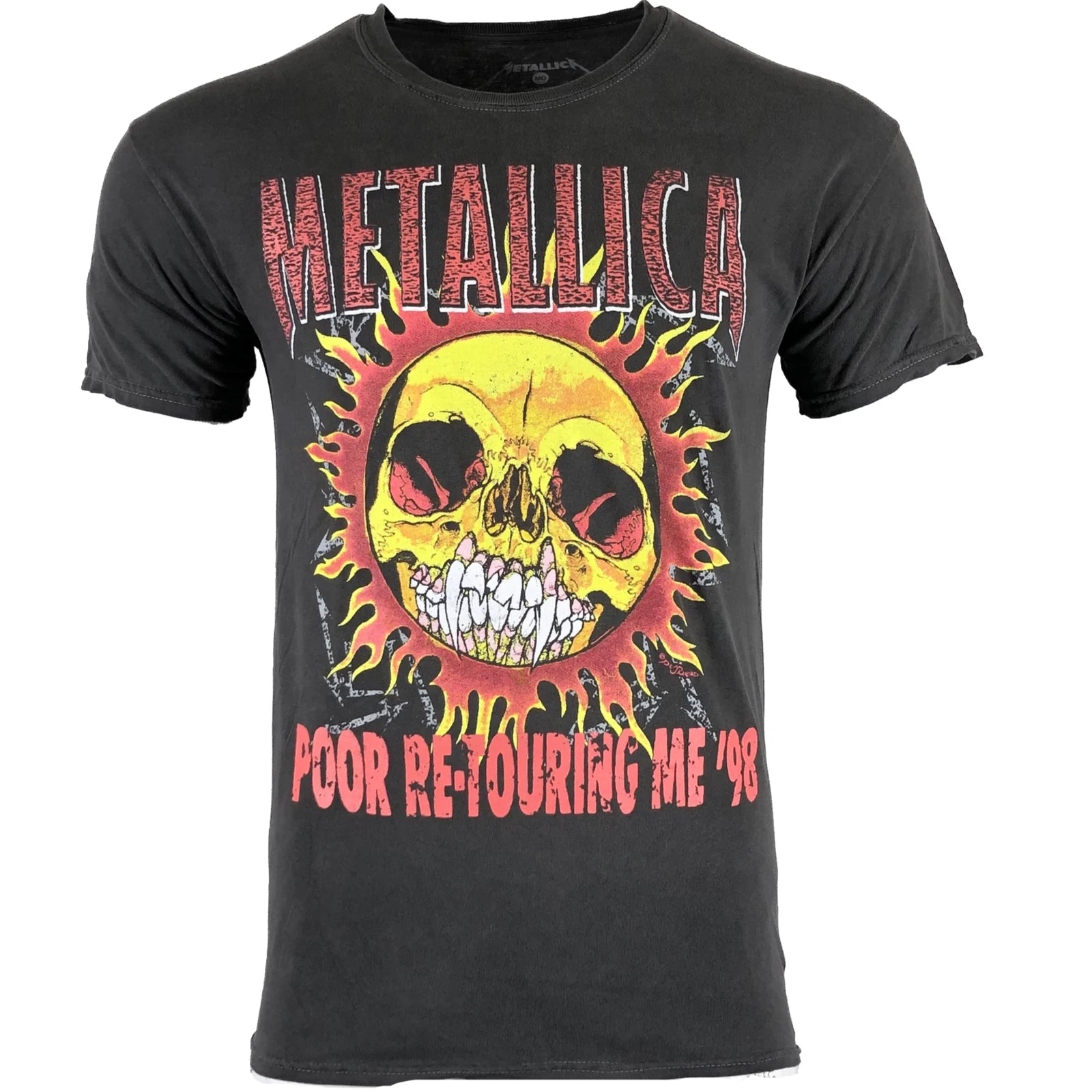 Metallica Men's Short Sleeve Crew Neck POOR RE- TOURING Reaper Rock