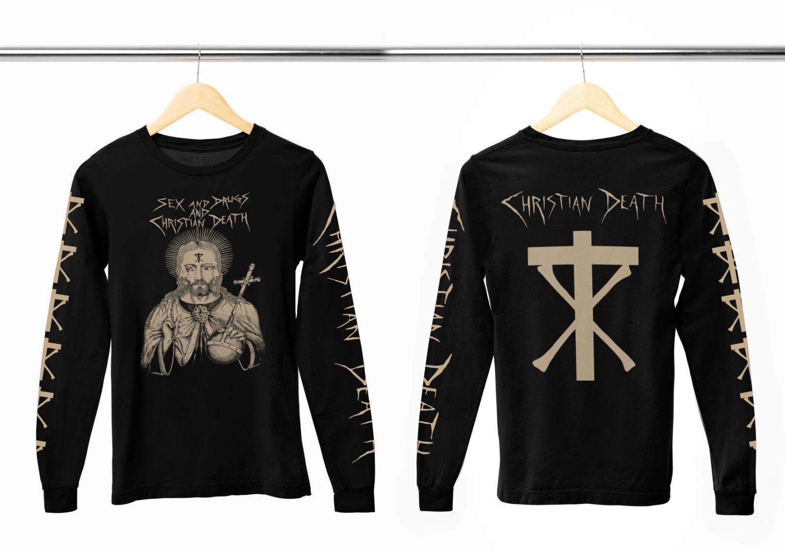Christian Death - Sex and Drugs and Christian Death Long Sleeve T-shirt