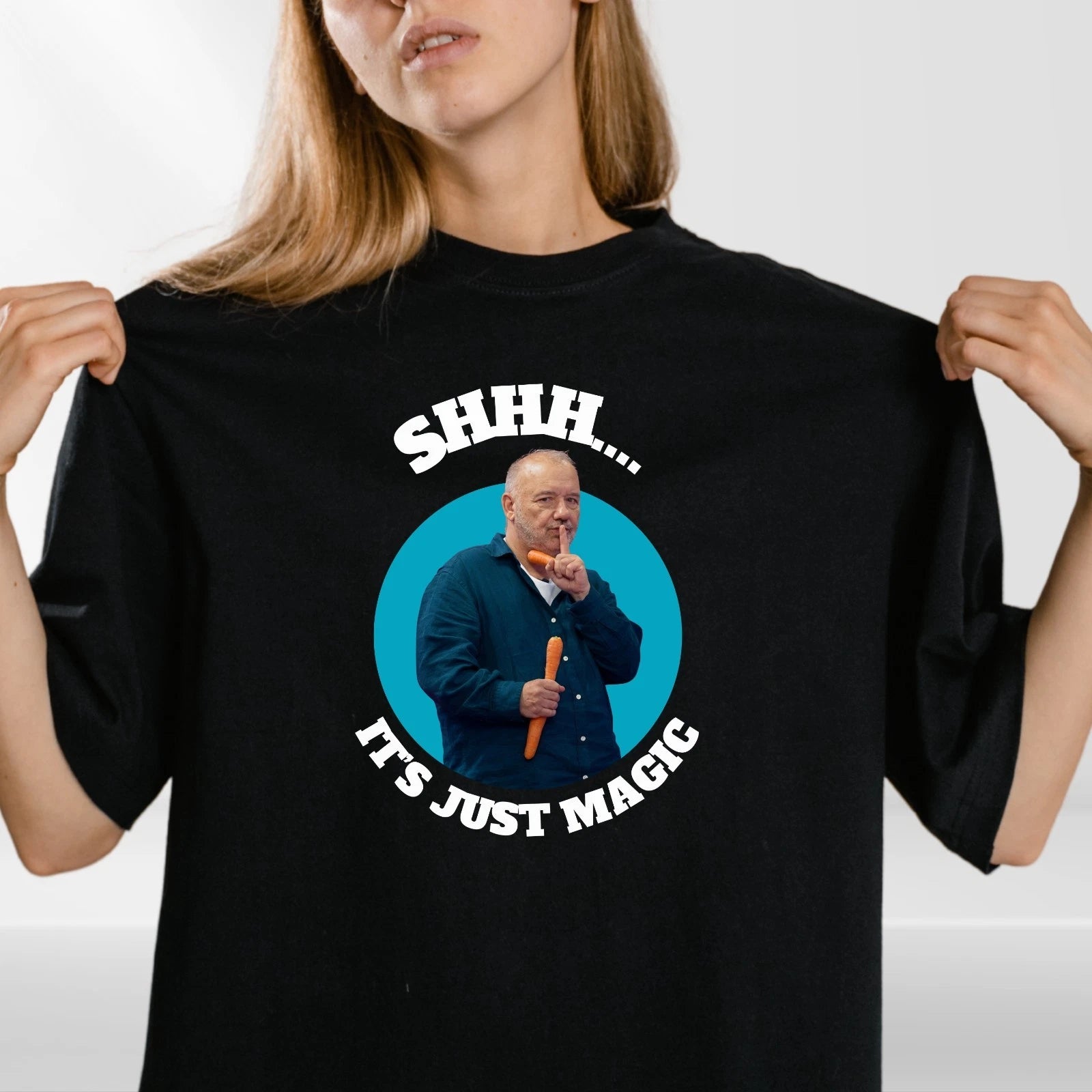 Shhh It’s Just Magic T-Shirt Funny Meme Bob Mortimer Style Unisex Gift Tee Top