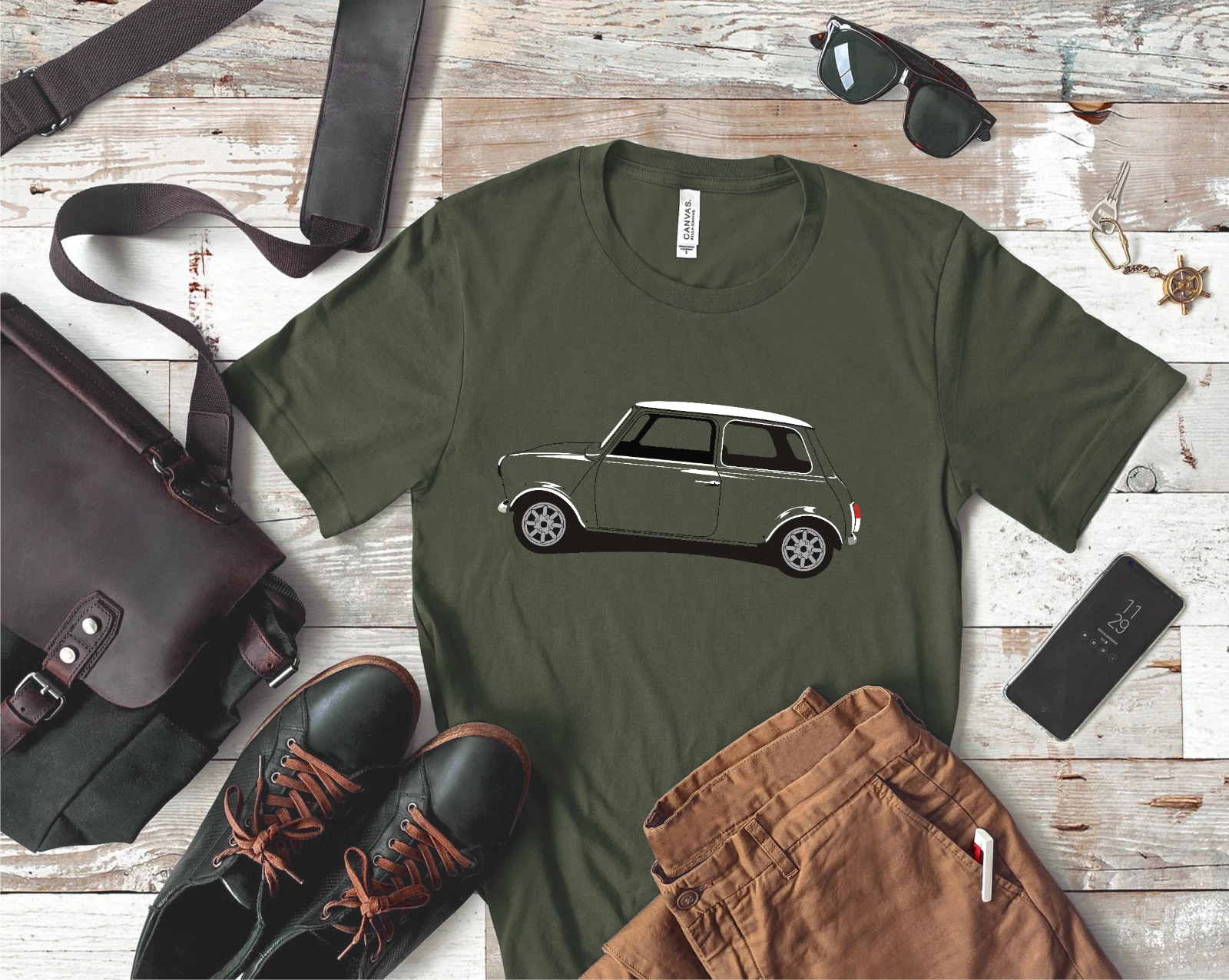 Classic BL Mini Car T Shirt Retro Design 10 Colours Gift