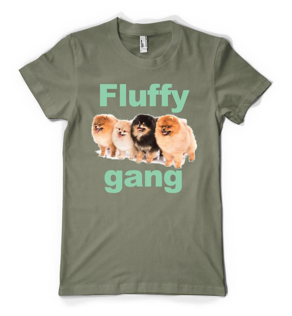 BNWT Pomeranian Fluffy Gang Dog Funny Cute Personalised Adult And Kids T Shirt