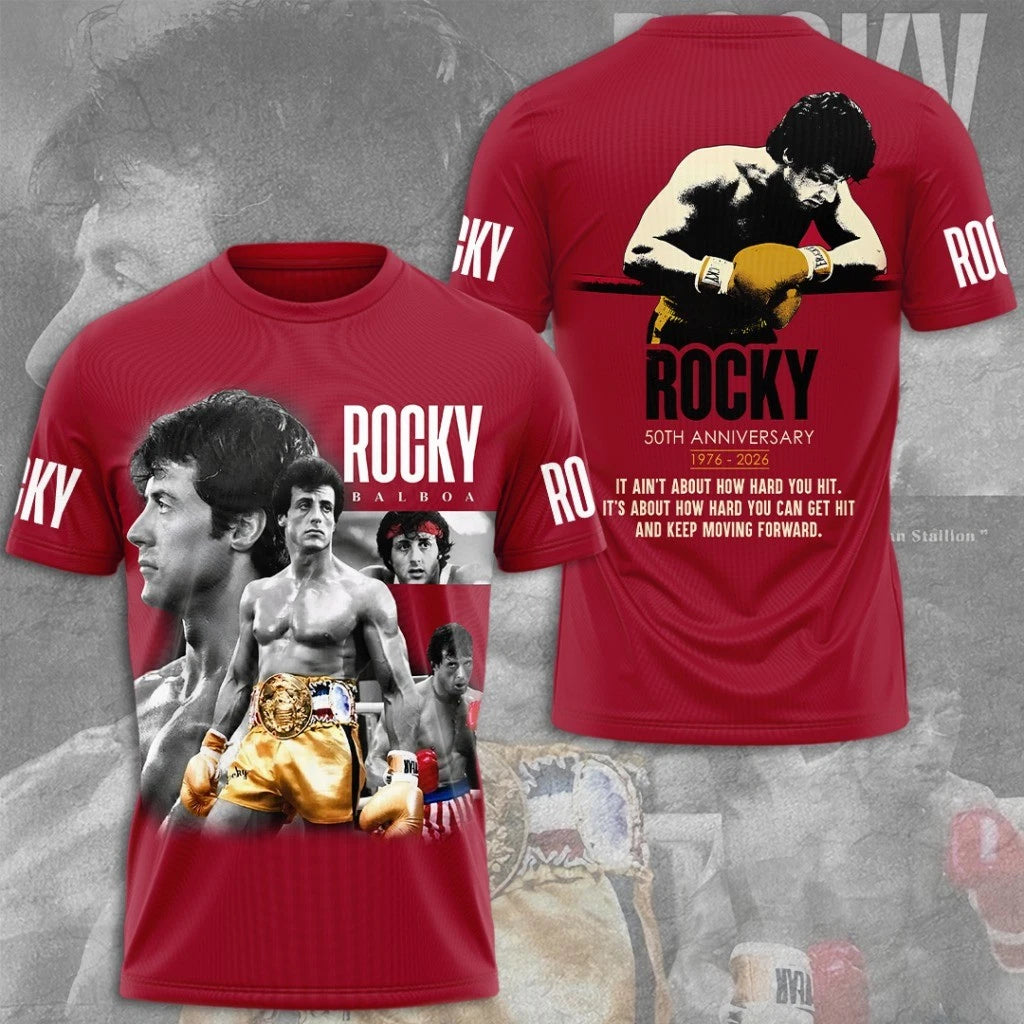 Rocky Balboa 50th Anniversary 3D Apparel Unisex Shirt AOP S-5XL Style11