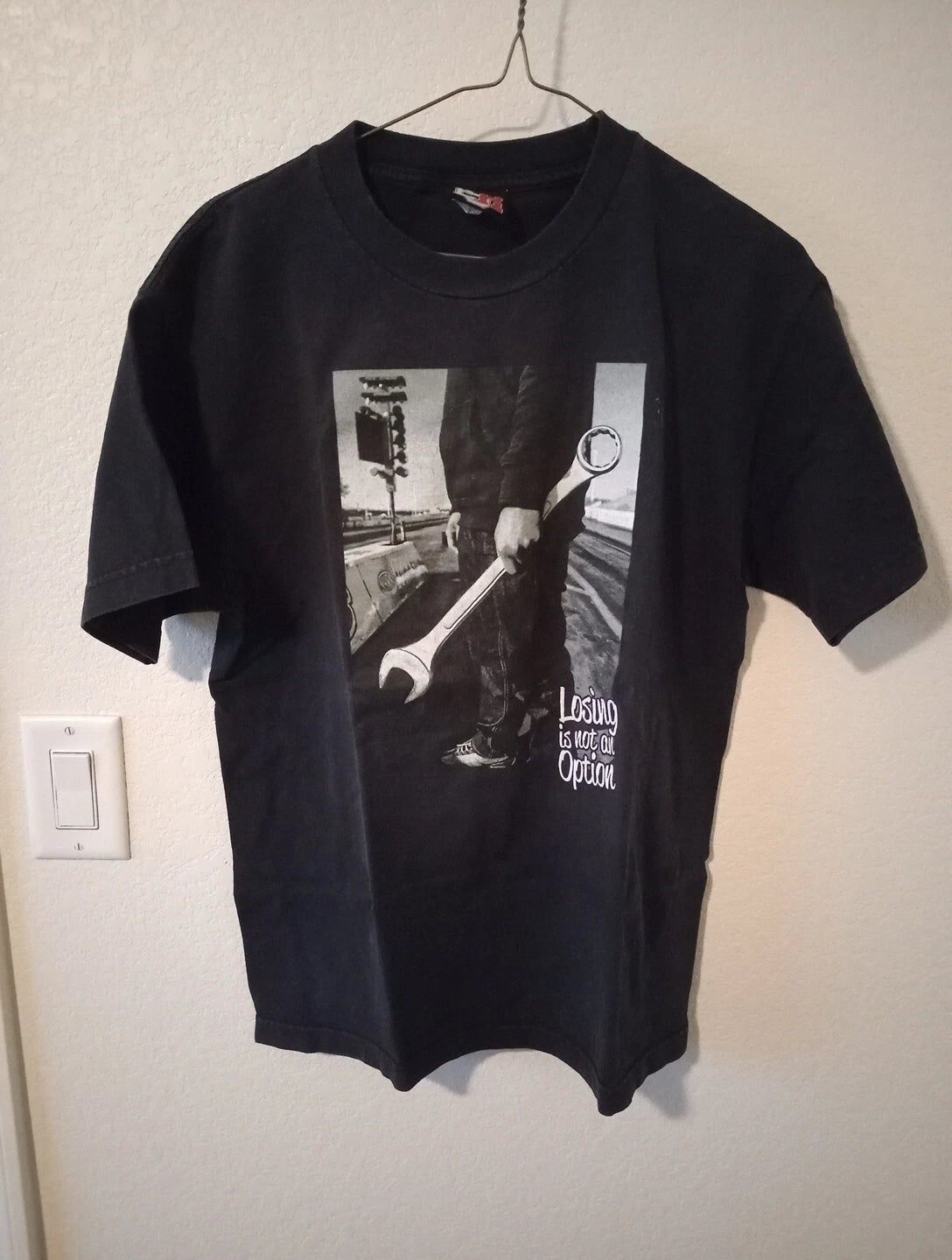 Eat Sleep Race T Shirt Tee Adult Size Medium losing is not an option esr wrench