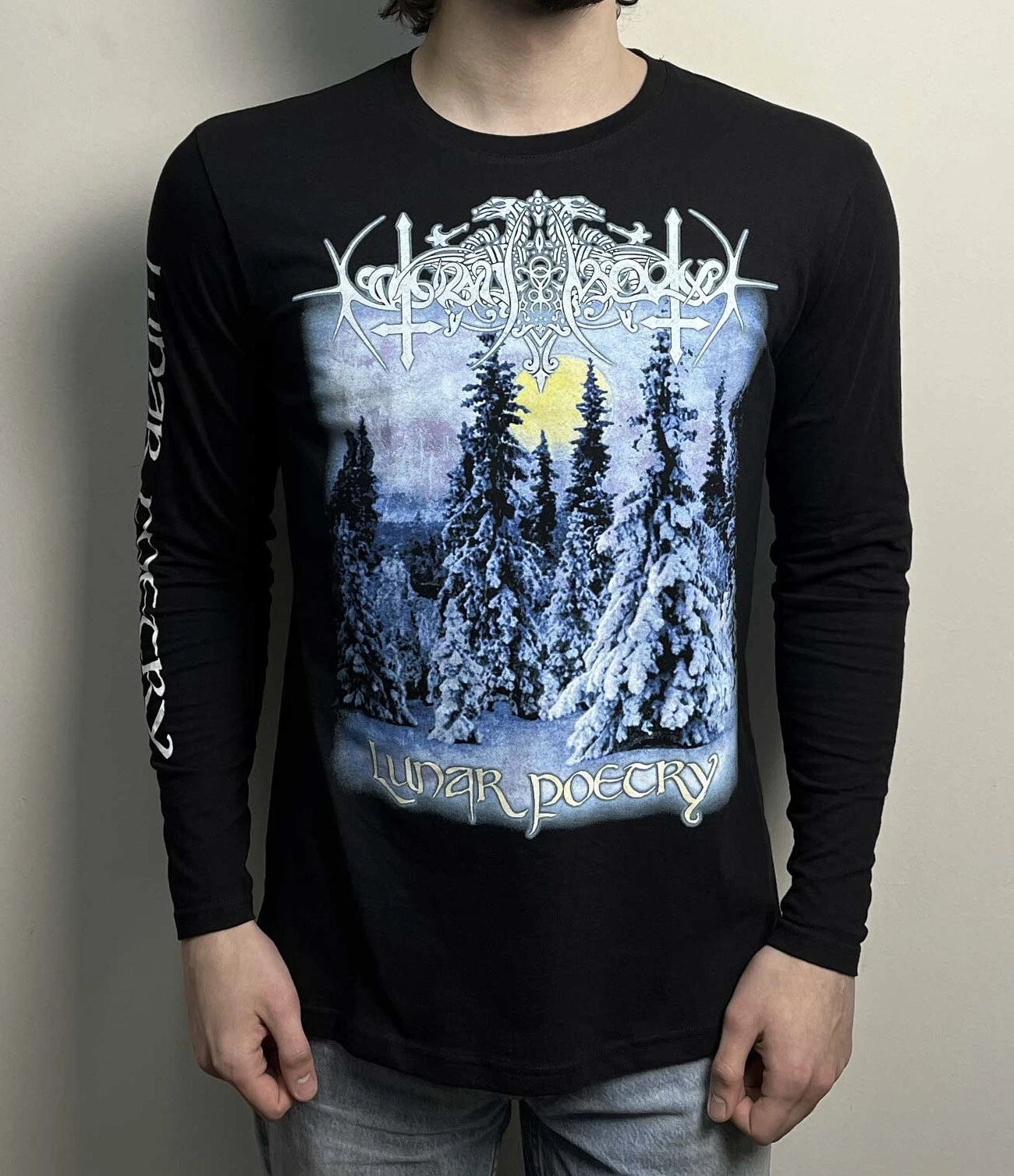Nokturnal Mortum - Lunar Poetry 2013 (B&C) Long Sleeve Black T-Shirt mayhem
