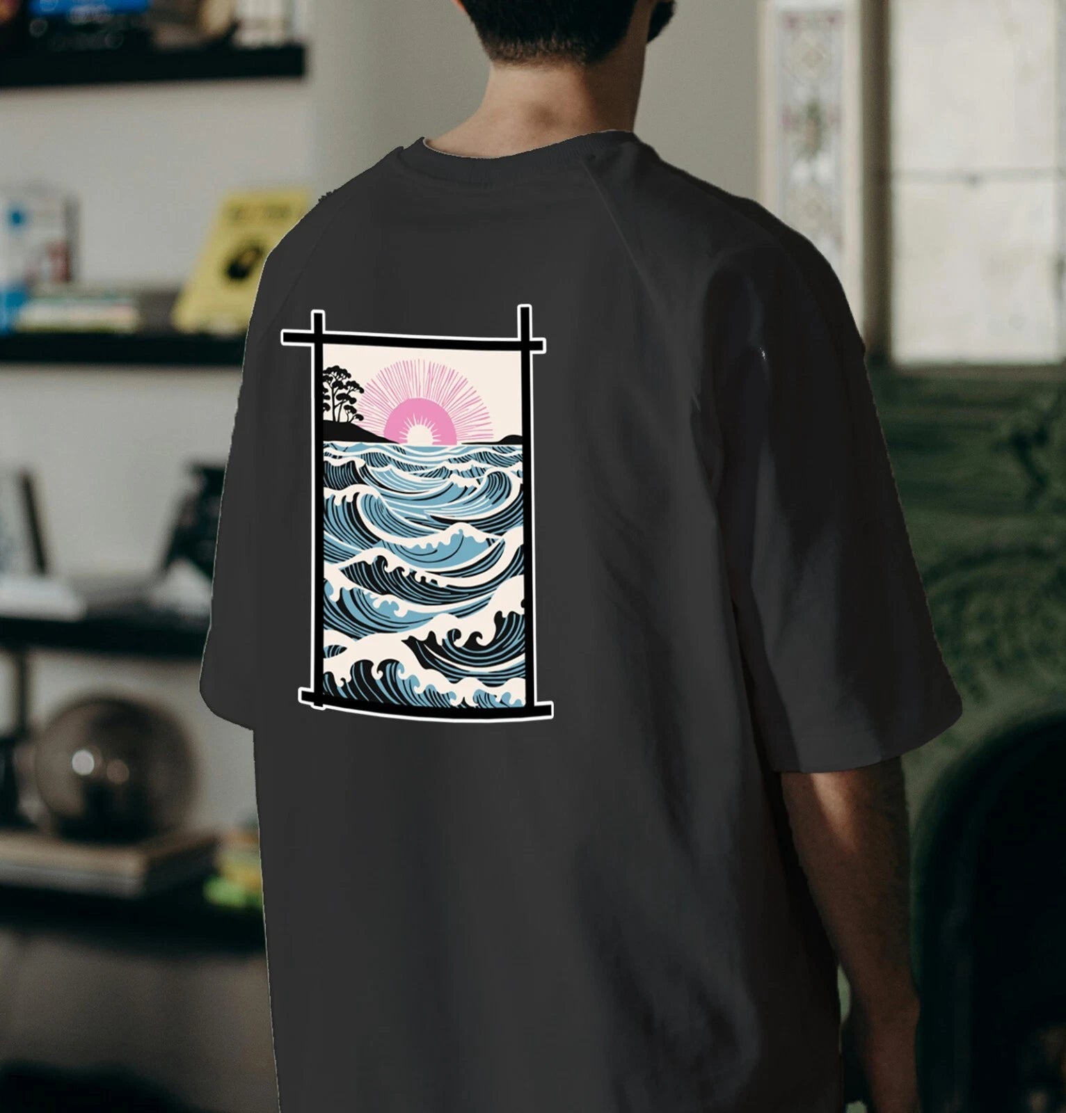 Unisex Slim Fit T-Shirt - Japanese Pink Swell Original Summer Crewneck Slim Fit