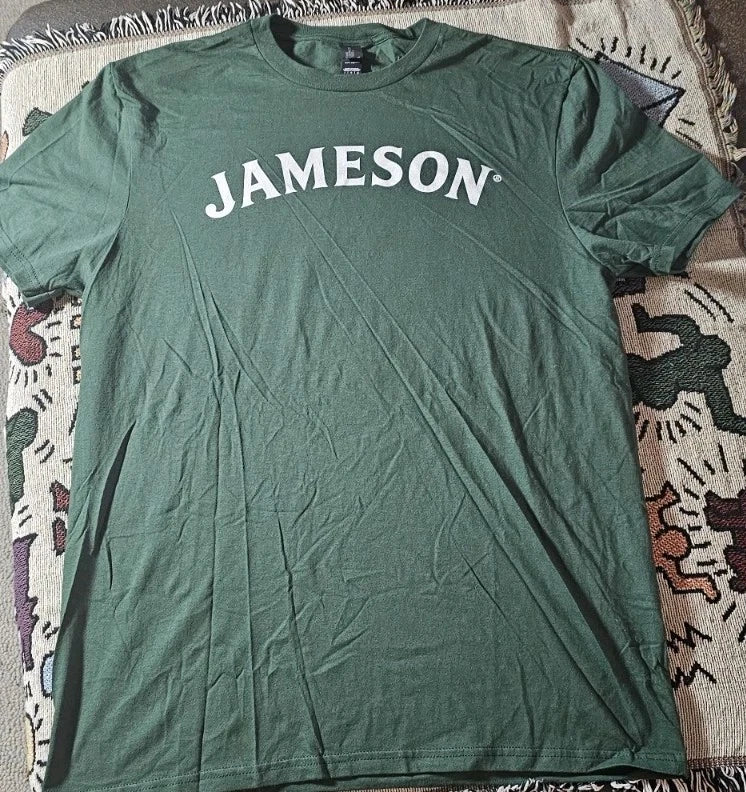 Jameson Irish Whiskey T-Shirt Adult XL Unisex Cotton Dark/Forrest Green