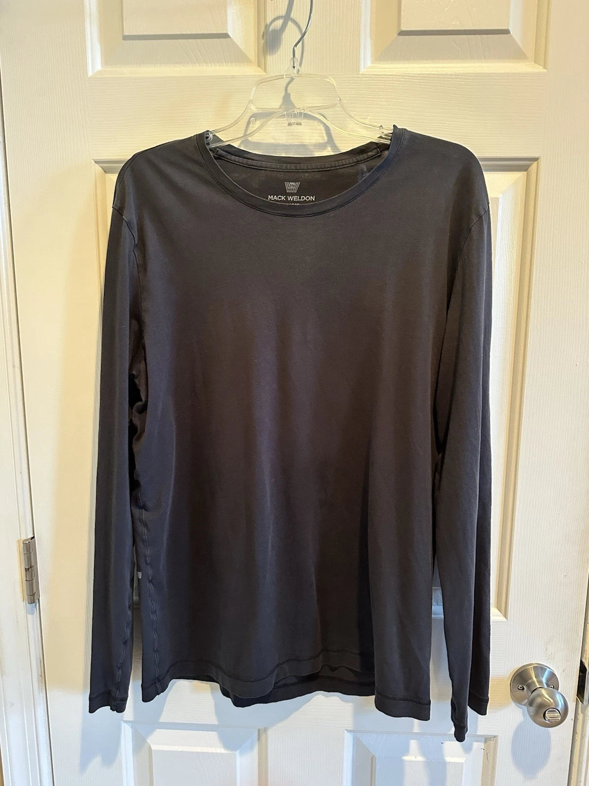 Mack Weldon Black Long Sleeve T-Shirt Size XL Pima Cotton Daily Wear Classic