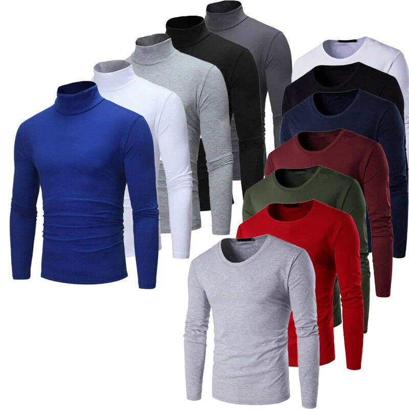 Men's Thermal Top Turtleneck Pullover Slim Fit T-Shirt Long Sleeve AU