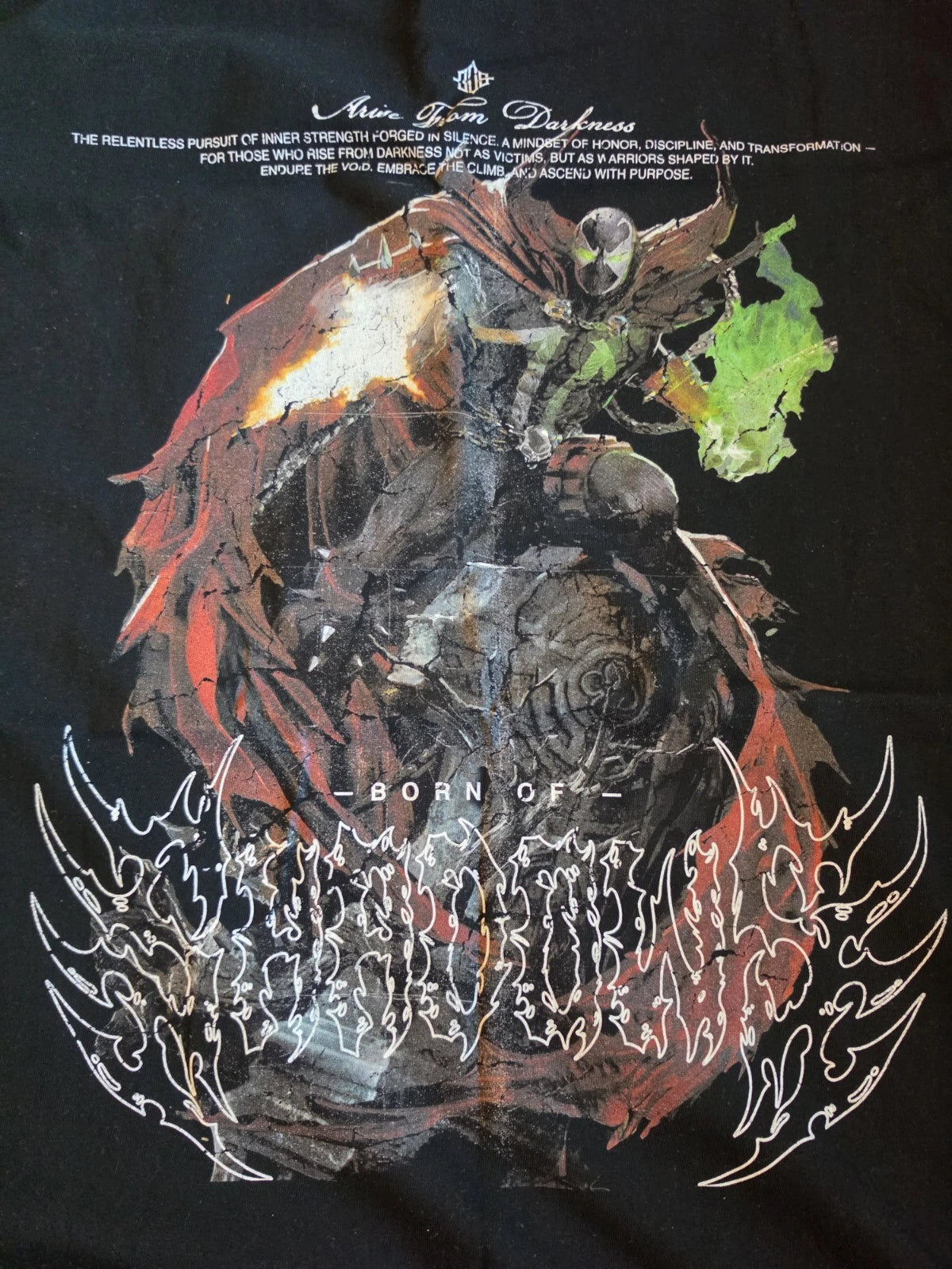 Born Of Shadows Spawn Premium Black T-Shirt Size 2XL
