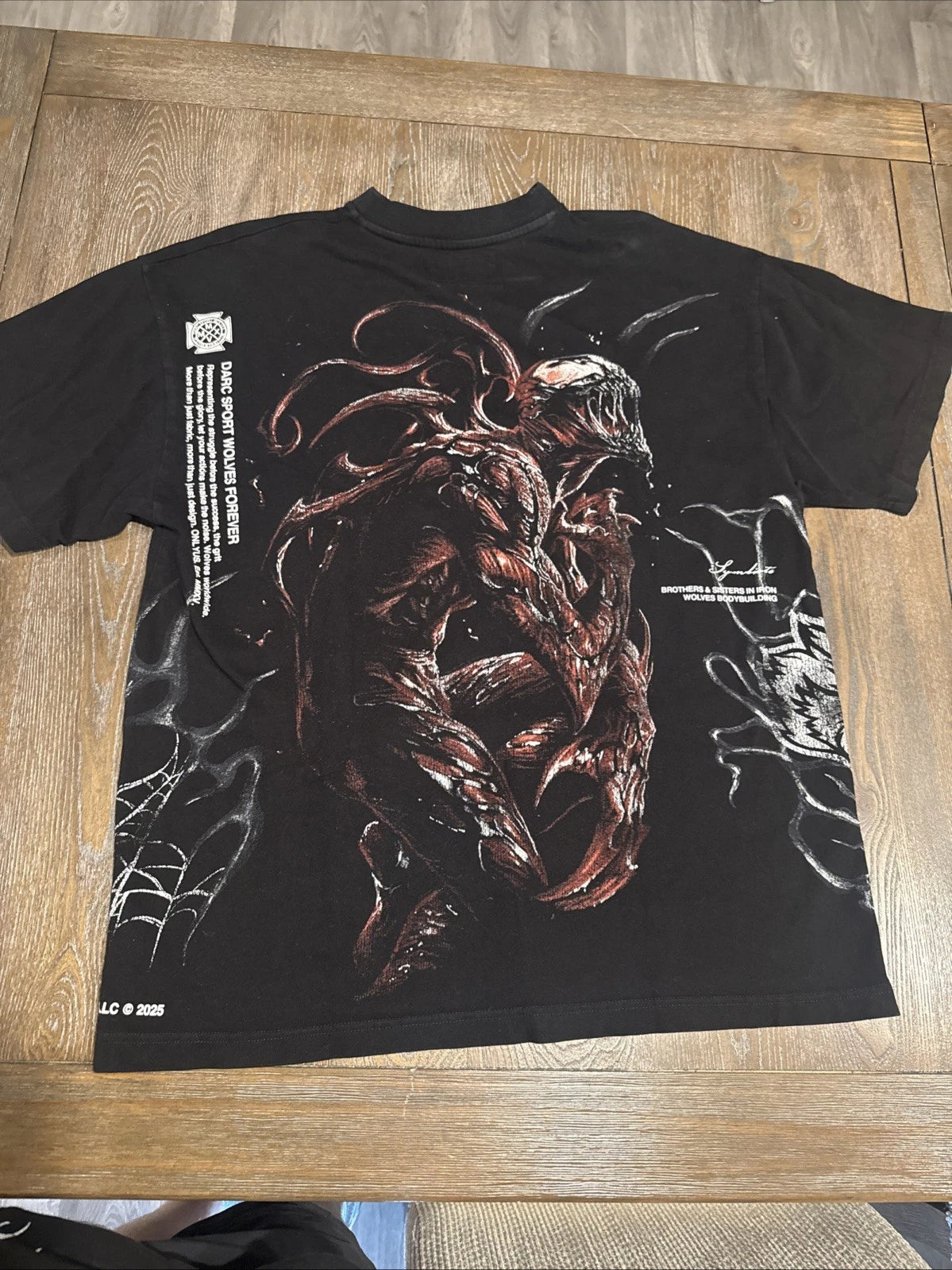 CARNAGE "SIDE BY SIDE" SERIES OVERSIZED TEE IN BLACK Size MEDIUM