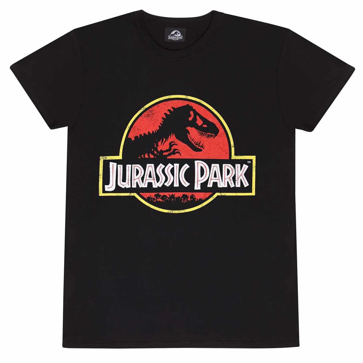 Jurassic Park T-Shirt Movie Logo New Black Official