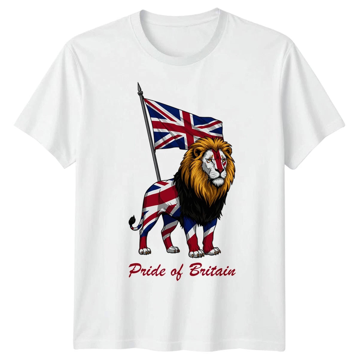 Union Jack Lion T-Shirt British Great Britain & UK Flag Tee for Adults & Kids #1