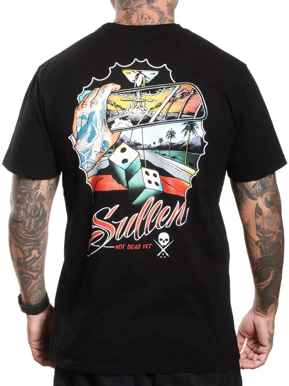 Sullen Art Collective True Artist Pin Up Tattoo Men's Premium Tee NOT DEAD YET