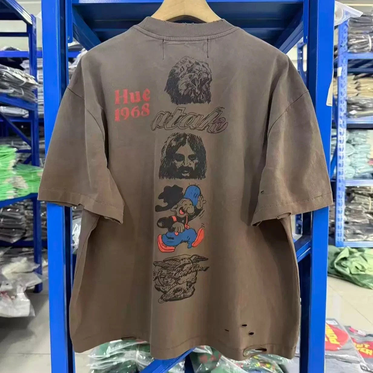 High Street Cartoon T-Shirt Unisex Streetwear Summer Casual Short Sleeve Top