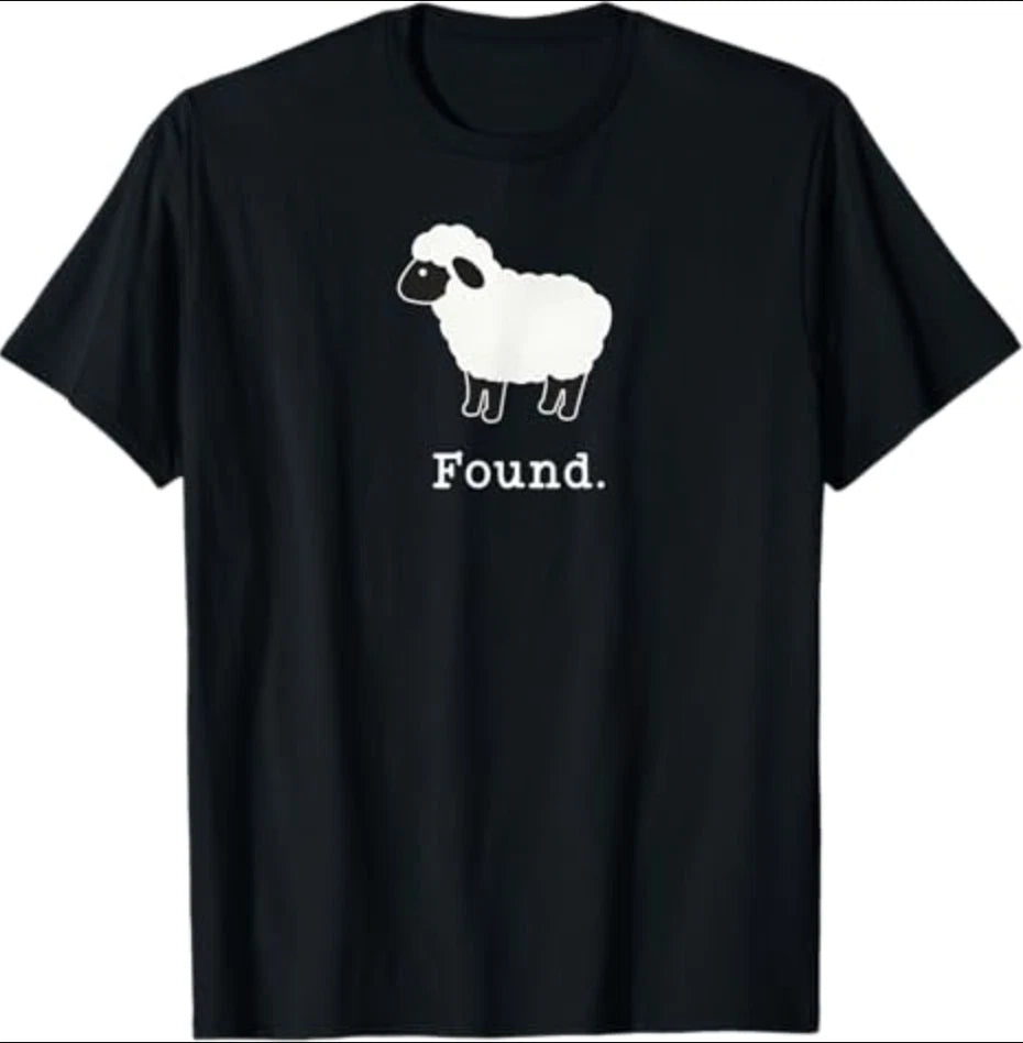 Found Minimalist Sheep Christian Psalm 23 Lamb Christian T-Shirt