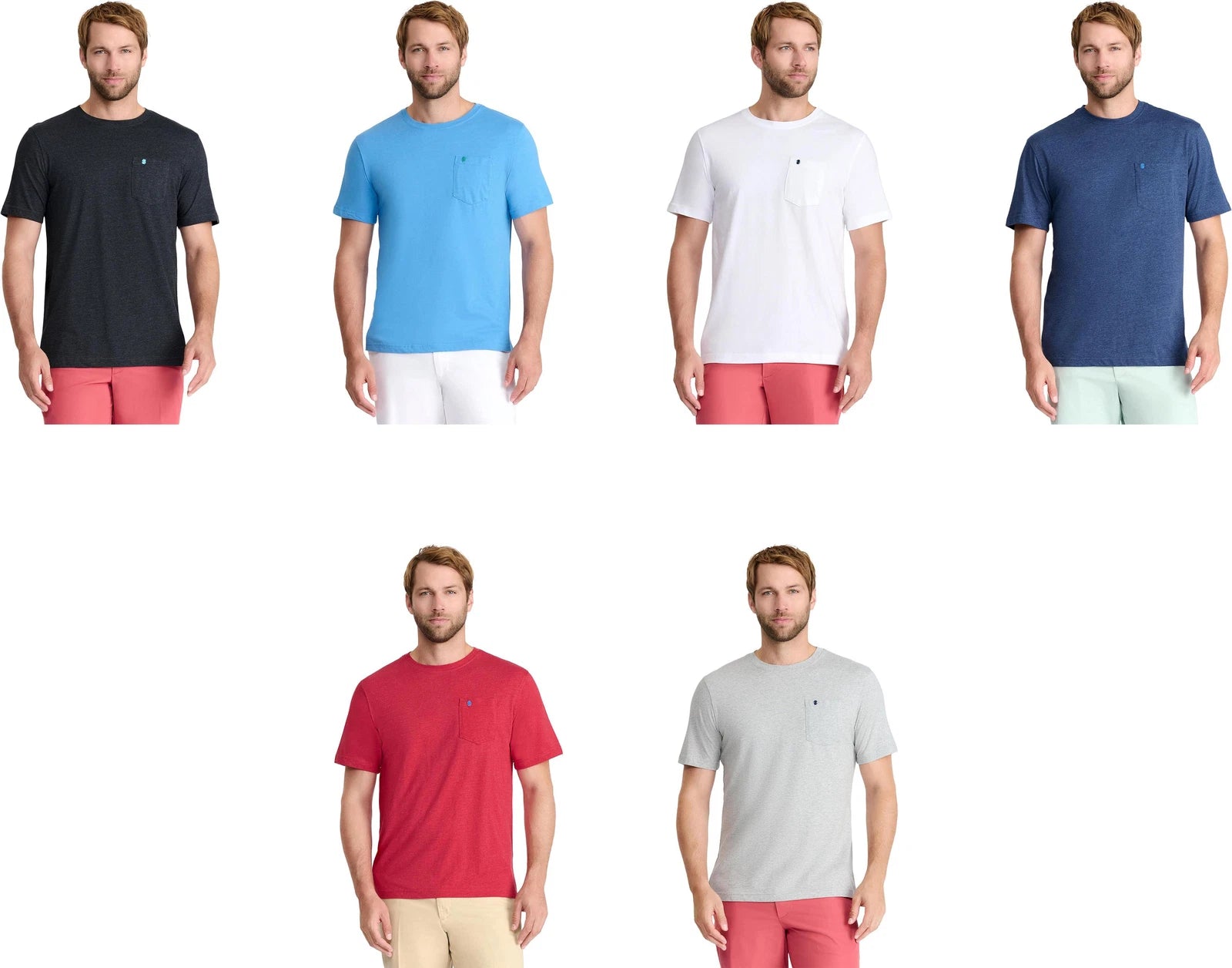IZOD Men's Saltwater Short Sleeve Solid T-Shirt With Pocket