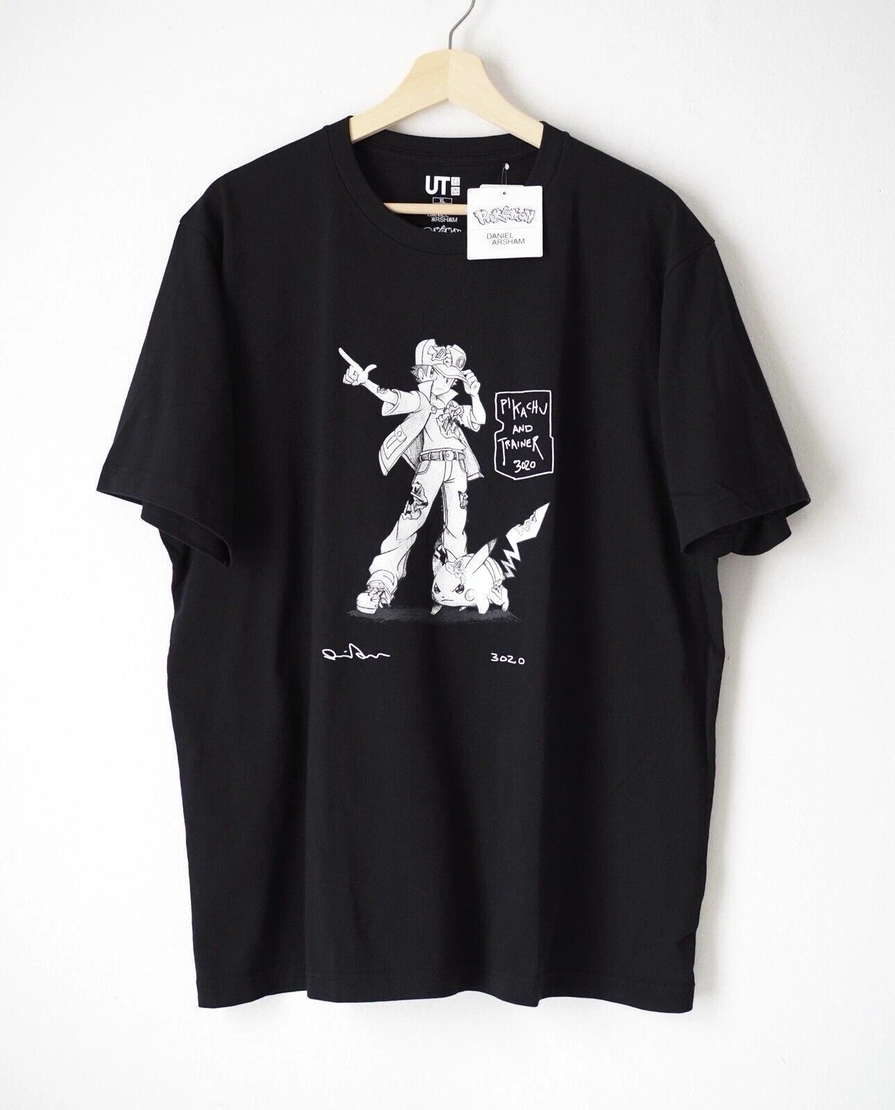 Pokemon Pikachu And Trainer 3020 Daniel Arsham Art Uniqlo T Shirt Size XL