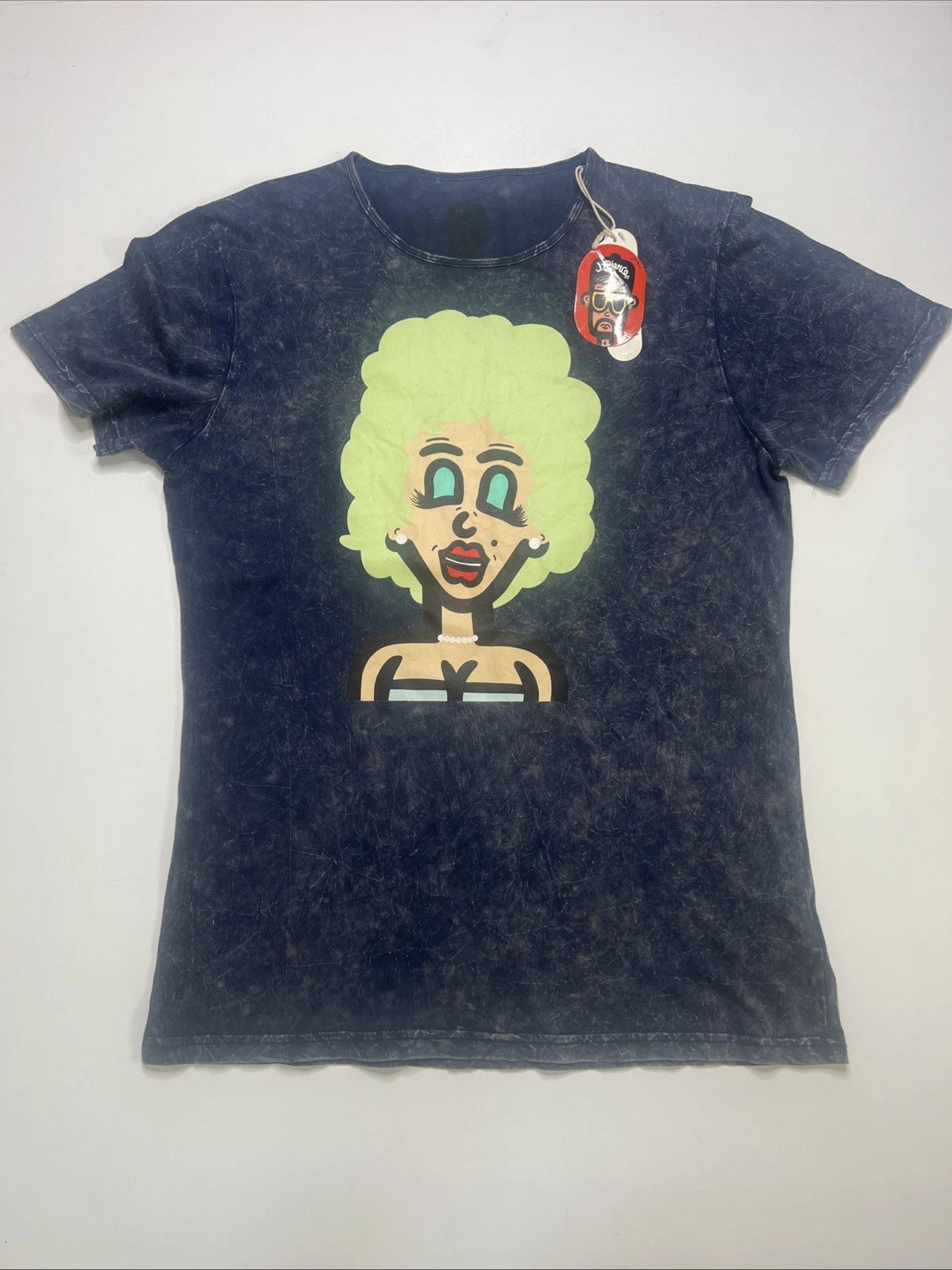 J. Pierce Navy Marilyn Monroe Graphic T-Shirt Artistic Design Size Large NWT