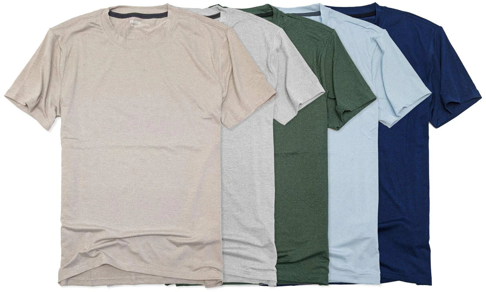 Hollister Men's Crew Neck Relaxed Fit Stretch T-Shirt (Single/Packs) HOM-R