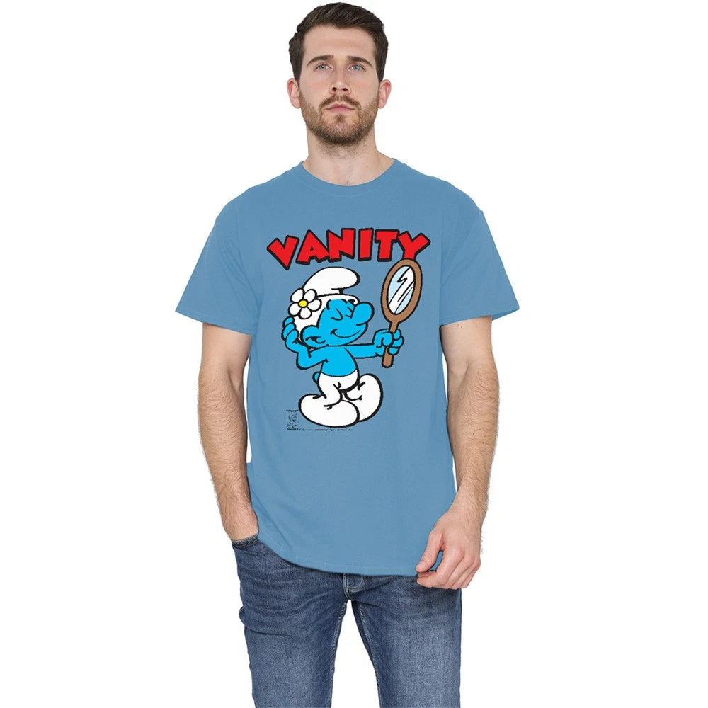 Smurfs Vanity T-Shirt S-3XL, Carolina Blue