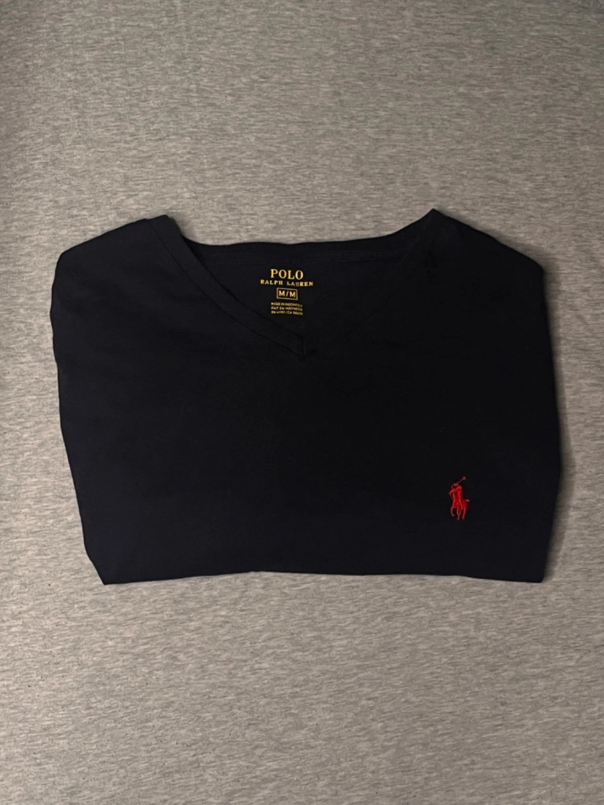 Polo Ralph Lauren Men's regular Fit Black Crewneck T Shirt M Short Sleeve