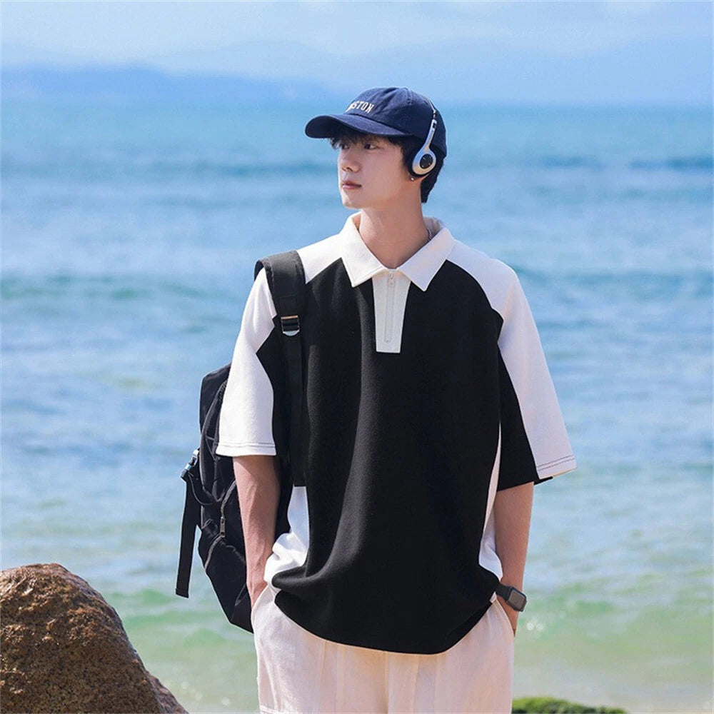 Men's Short Sleeve Slim Fit Polo Shirts Summer Shirts Casual Golf Shirt