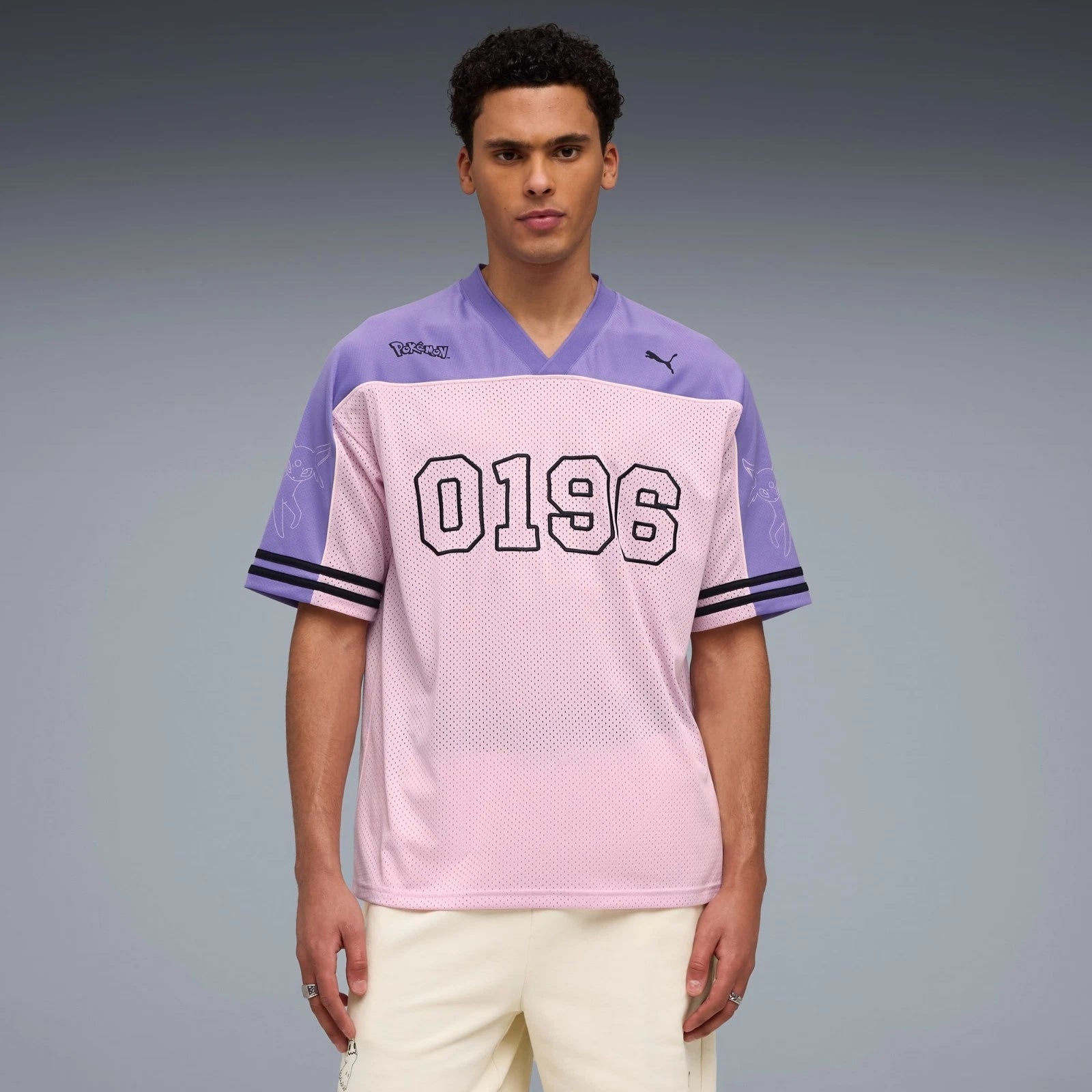 Men's PUMA x Pokemon Oversized Jersey Shirt Pearl Pink 634919_70 New