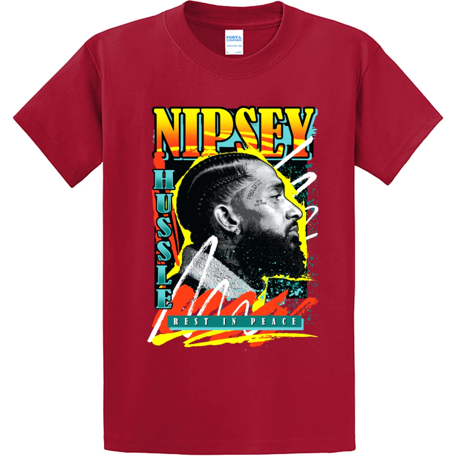 NEW STREETWEAR ON DEMAND RAP GOAT 90s RIP RED Tee Shirt SM-4XLARGE MADE IN USA