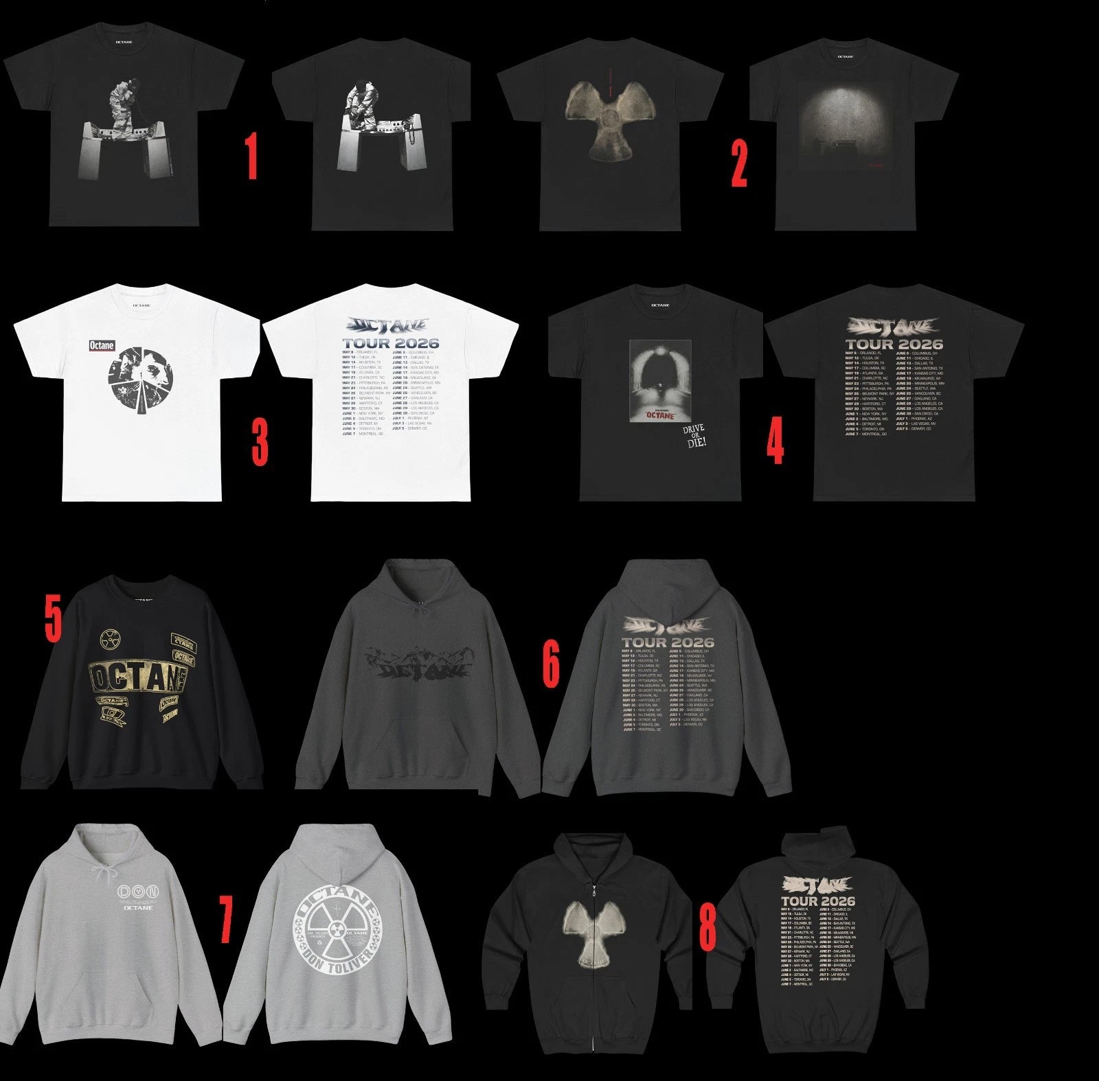 Don Toliver Octane Tour 2026 T shirt Or Hoodie reprint