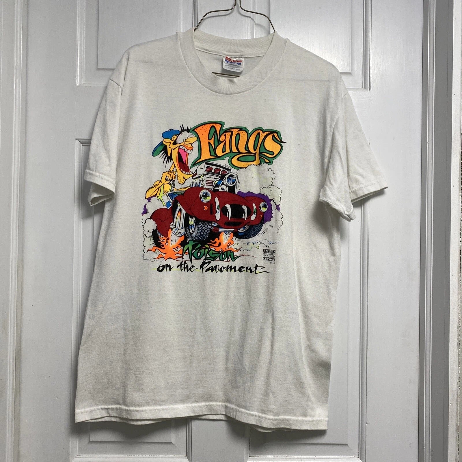 Vintage Street Lethal T Shirt Street Freaks FANGS  Cobra 1996 Art Cartoon Size M