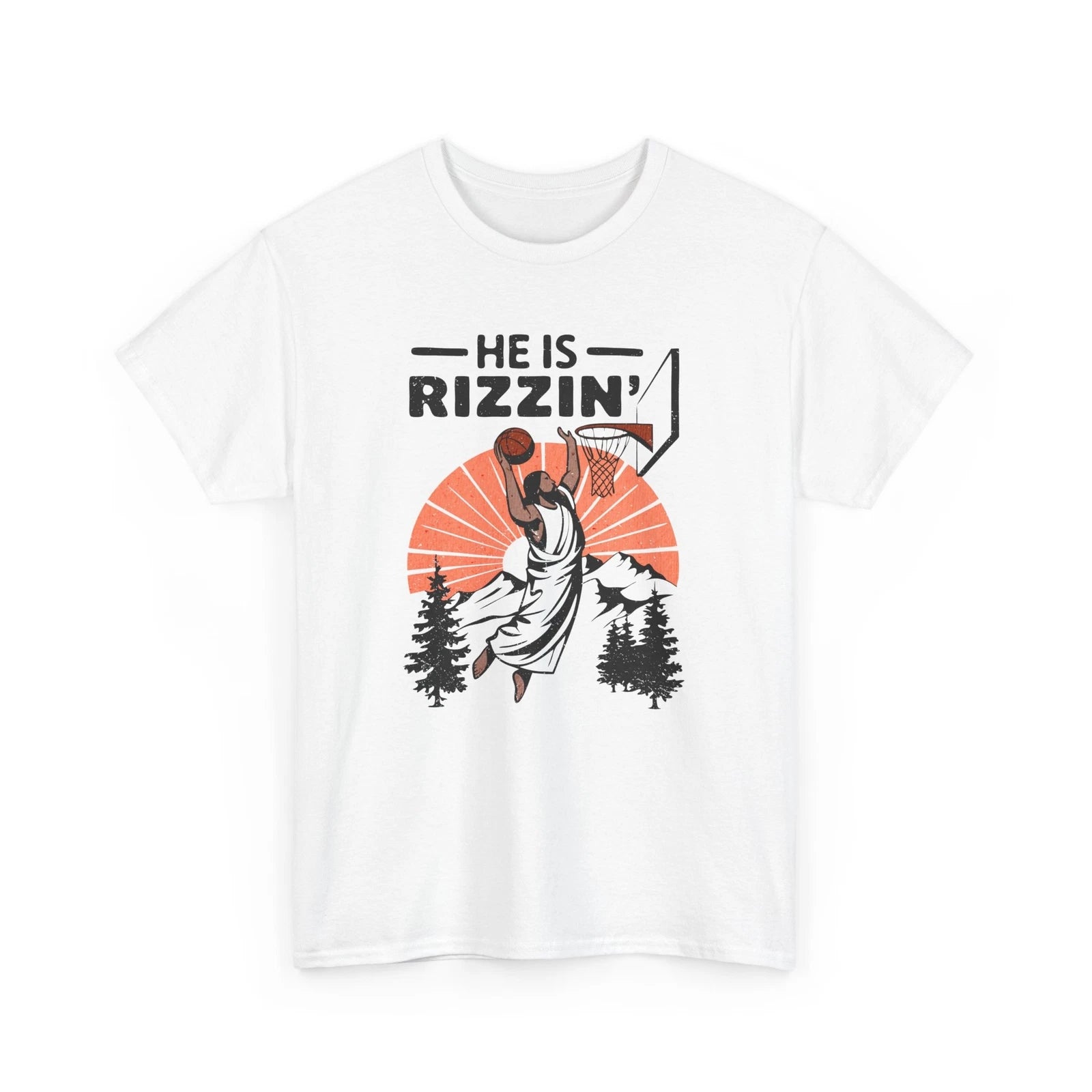 He is Rizzin T-Shirt | Basketball Street Style T-Shirt | Hoops Court Graphic Tee