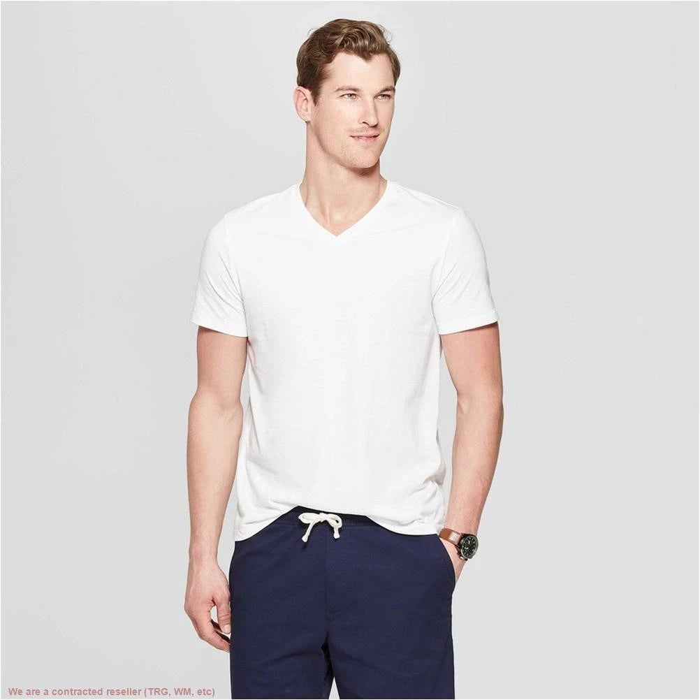 Men's Every Wear V-Neck T-Shirt Goodfellow & Co White L *SEE DEAL!!!*