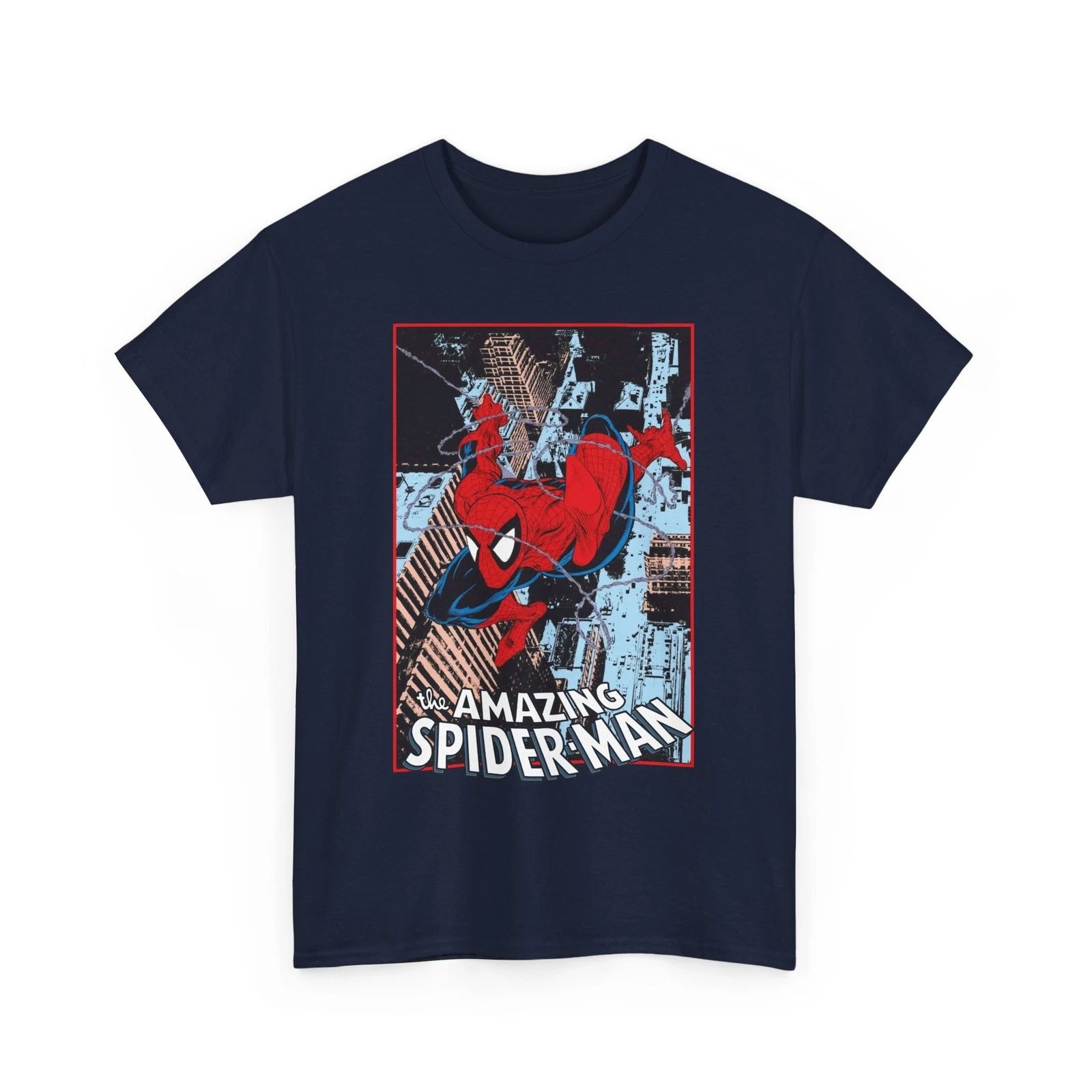 Amazing Spider-Man T-Shirt Todd McFarlane Art Marvel Spidey Vintage-Style Tee