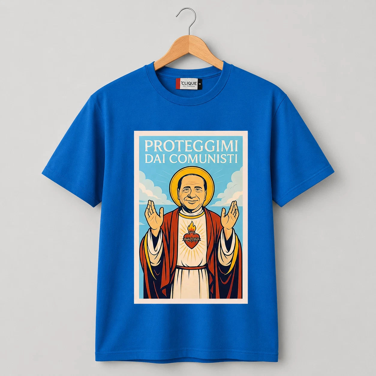 Berlusconi “Protect Me from the Communists” T-Shirt - Men’s Ironic T-Shirt