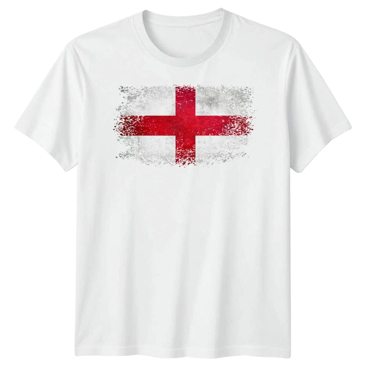 England St George Distressed Flag Mens T-Shirt Top English Football Unisex Shirt