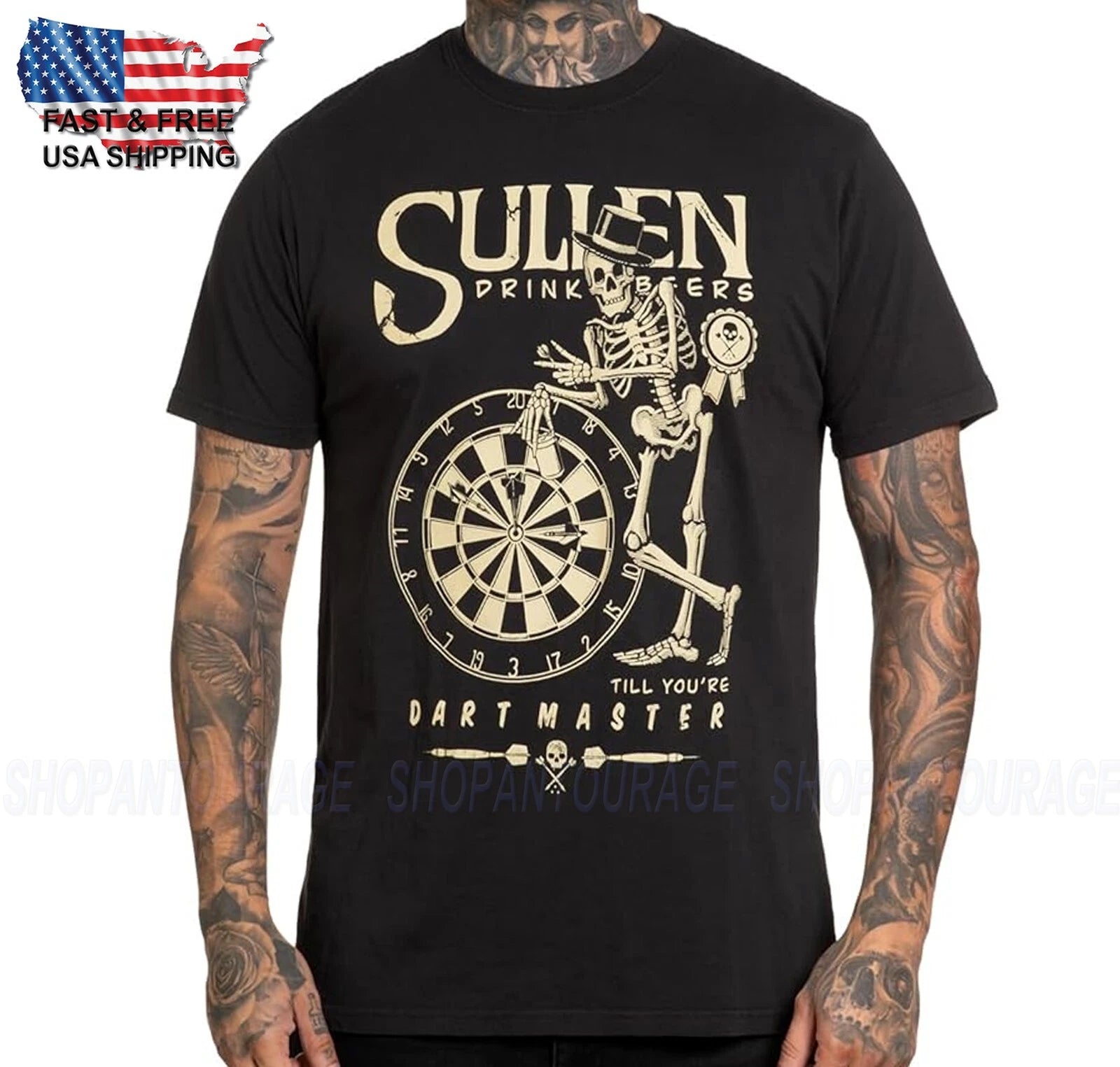 Sullen Art Collective Dart Master Premium SCM5774 T-Shirt For Men
