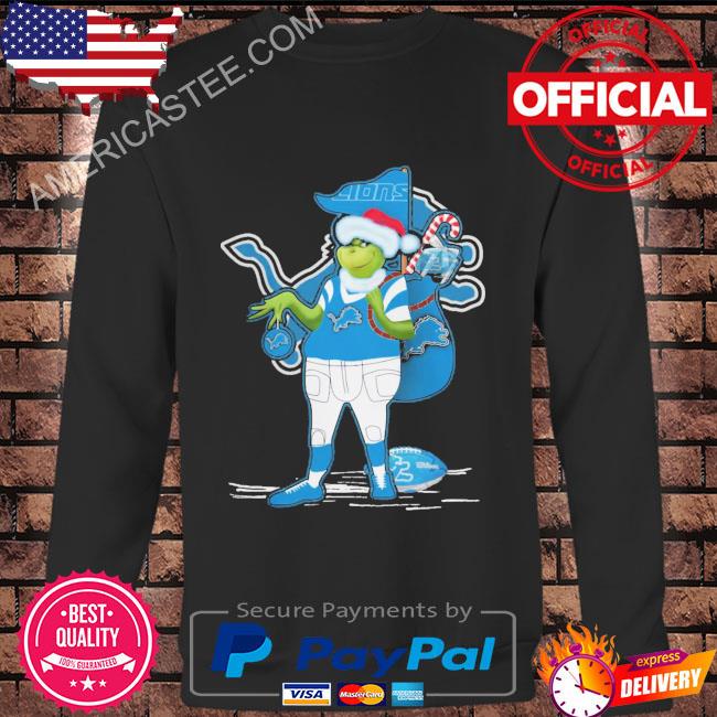 Santa Grinch Detroit Lions Gift Christmas 2023 Shirt