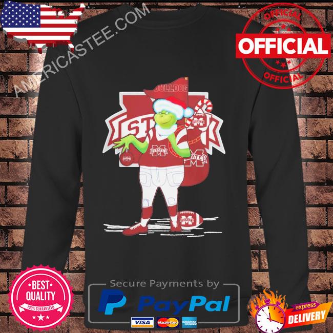 Santa grinch mississippi state bulldogs gift Christmas 2023 sweater