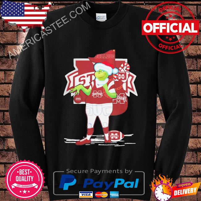 Santa grinch mississippi state bulldogs gift Christmas 2023 sweater