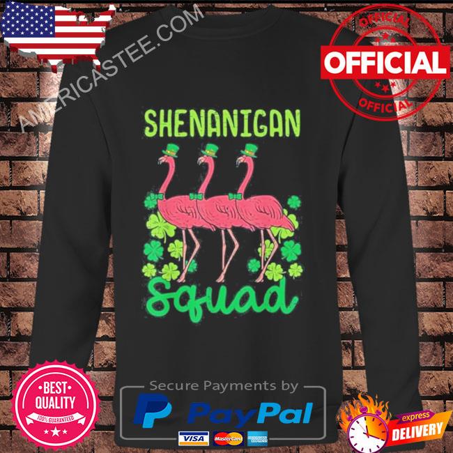 Shenanigan Squad Flamingo Cute St Patricks Day Bird Animal T-Shirt