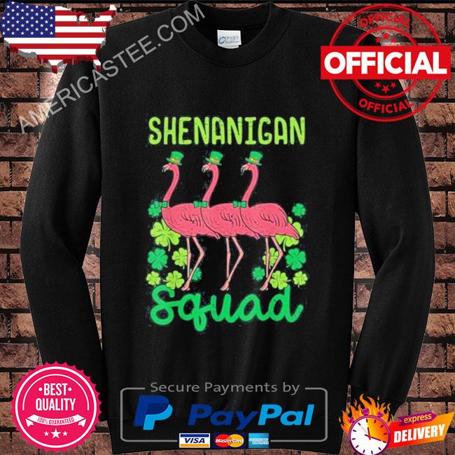 Shenanigan Squad Flamingo Cute St Patricks Day Bird Animal T-Shirt