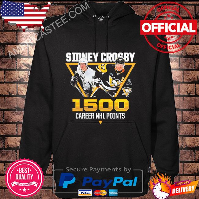 Sidney Crosby Pittsburgh Penguins 1,500 Career Points T-Shirt