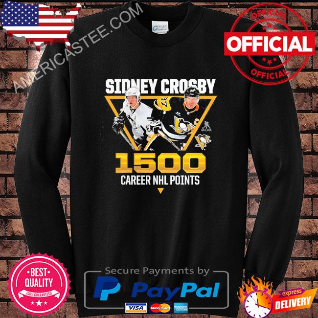 Sidney Crosby Pittsburgh Penguins 1,500 Career Points T-Shirt