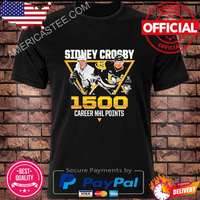 Sidney Crosby Pittsburgh Penguins 1,500 Career Points T-Shirt