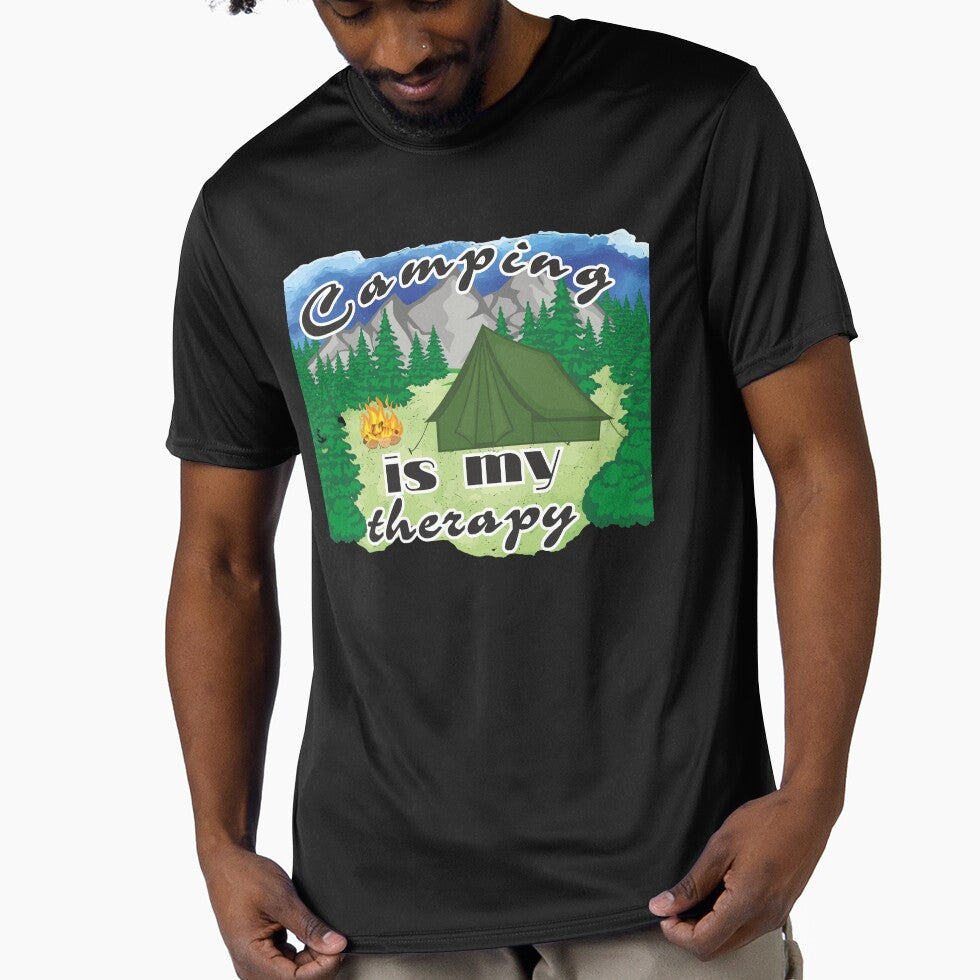 Camping is my therapy by schoolarts T-Shirts, Hoodie, Sweatshirt | BlankRebels.com (Image 1)