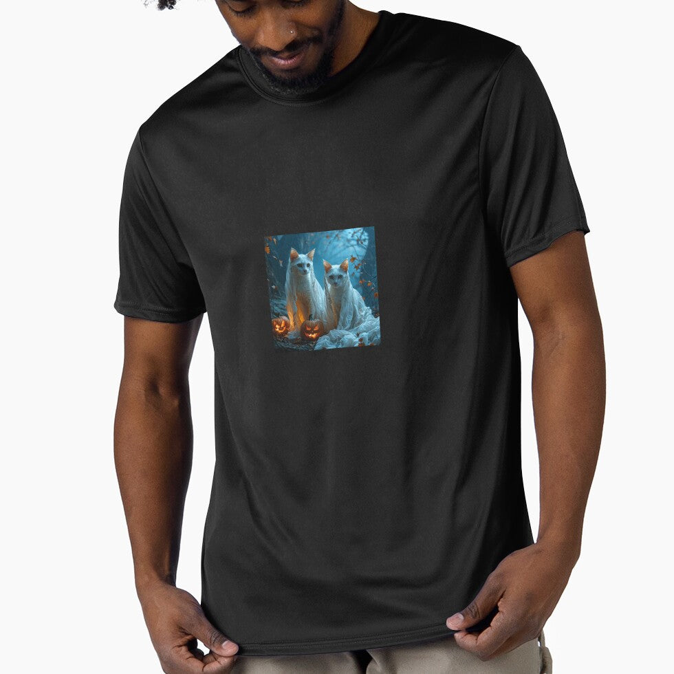 Ghost Cats for Halloween by BuffaloCoffee T-Shirts, Hoodie, Sweatshirt | BlankRebels.com (Image 1)