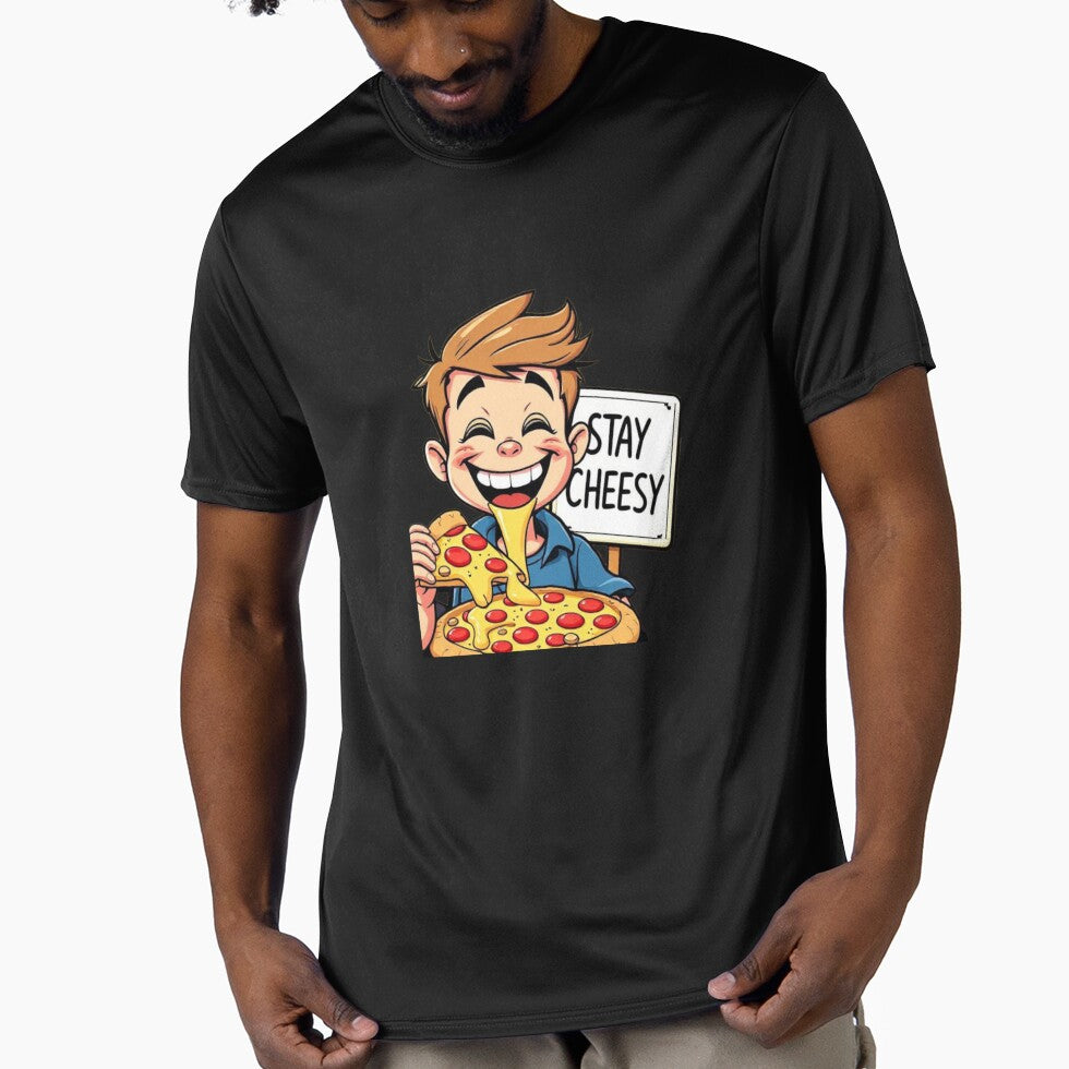 Stay Cheesy Funny Pop Art Collection by SaucyFoodTruck T-Shirts, Hoodie, Sweatshirt | BlankRebels.com (Image 1)